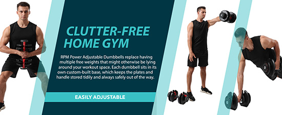40kg Adjustable Dumbbell Pair Product Features