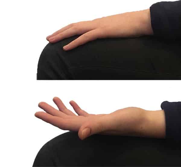 wrist physical therapy palm turning exercise