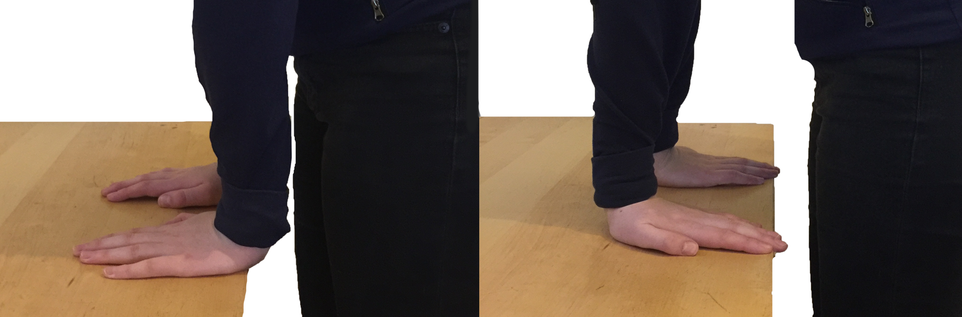 table stretching wrist physical therapy