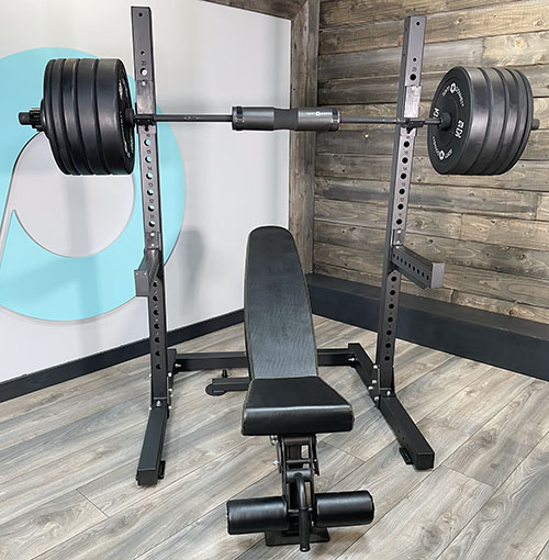 Squat Stand with Bench and Bar