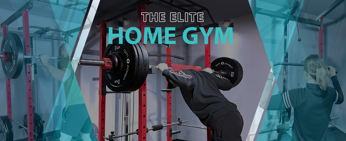 man and woman lifting in home gym bundle