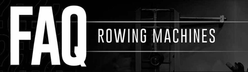 FAQ mobile banner for the product category Rowing Machines
