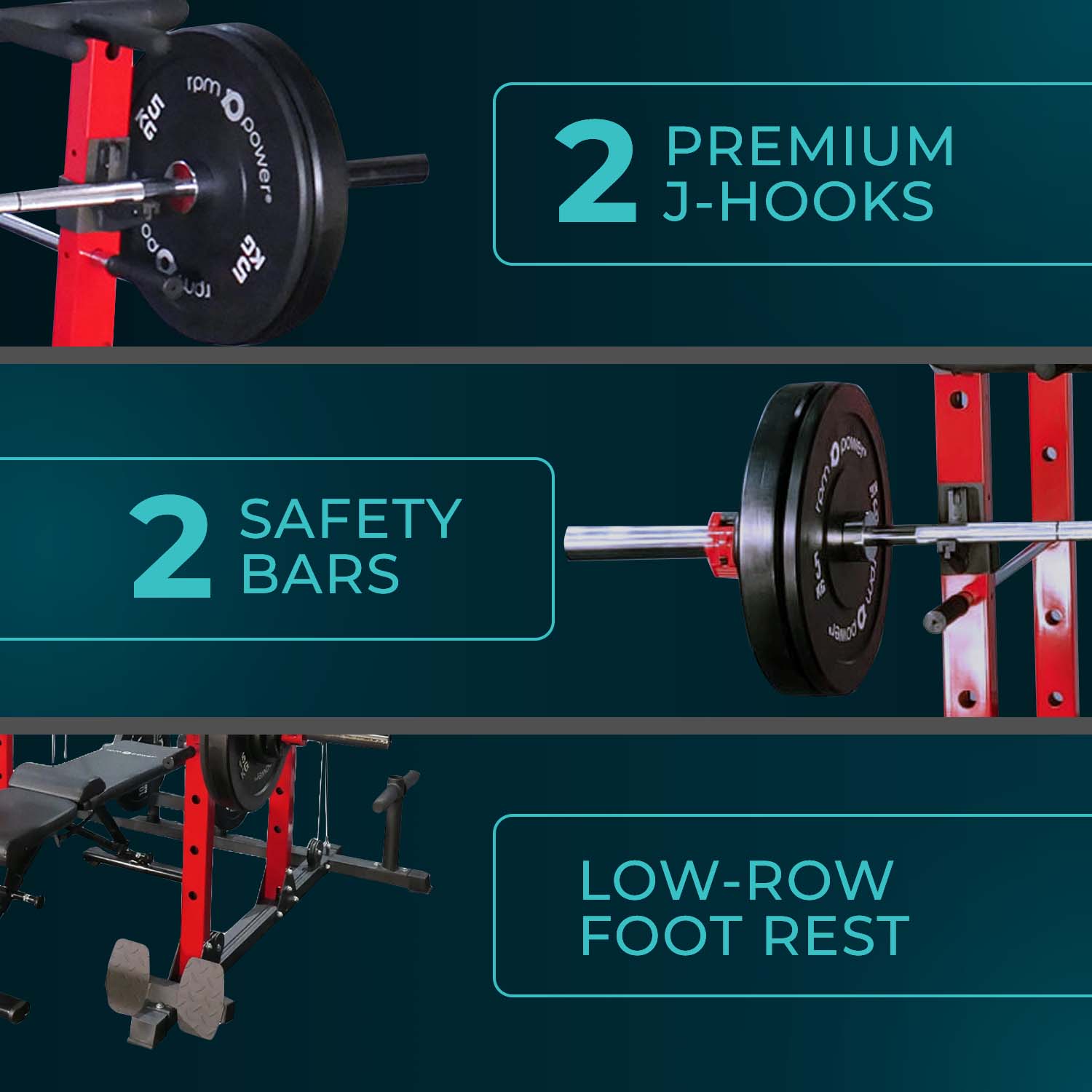 Fitness Reality Squat Rack and Weight Bench Combo with J-Hooks